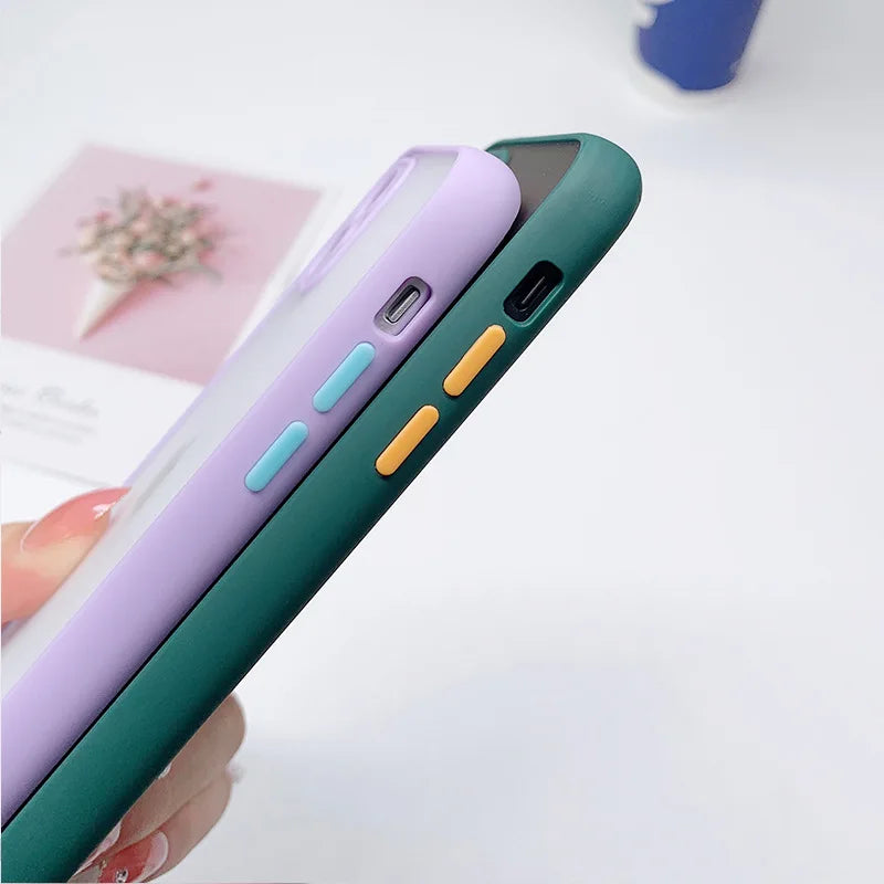 Luxury Shockproof Armor Matte Case For iPhone 14 13 11 12 Pro Max Mini XR XS X 7 8 Plus Soft Silicone Bumper Clear Hard PC Cover image 25