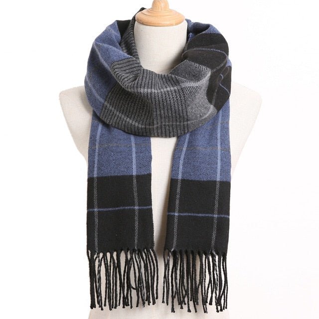 VIANOSI Plaid Winter Scarf for Women | Warm Foulard Solid Scarves | Casual Cashmere Scarfs - 46, 190CM X 35CM image