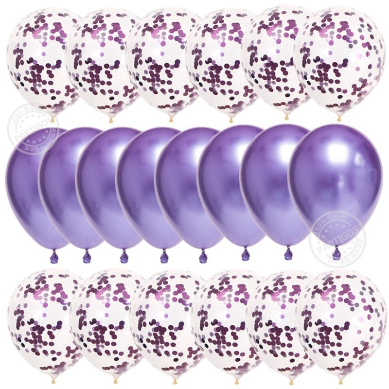 20pcs Confetti Chrome Birthday Party Decors Wedding Decoration New Year Balloon Set image 20