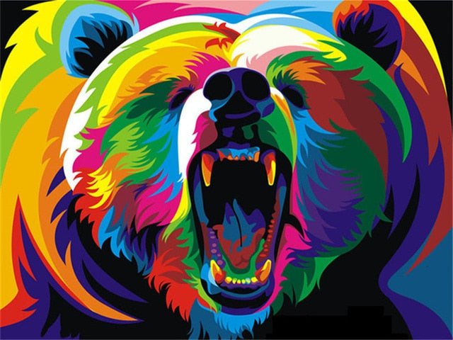 Oil Painting By Numbers Canvas Pictures Set Animals 50x40cm - SZGD623, 50X40cm No Frame image