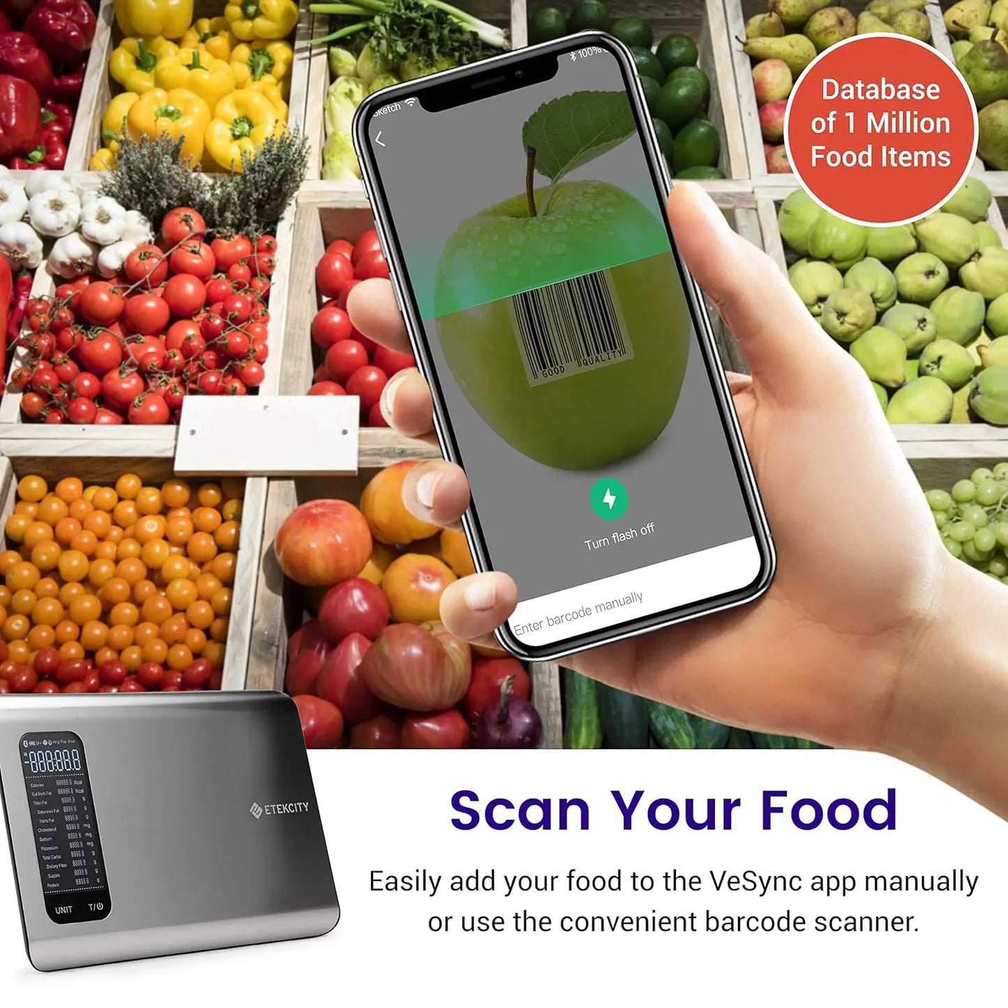 Smart Digital Kitchen Scale ‚Äì Grams & Ounces with Nutrition App for Weight Loss, Baking & Cooking image 10