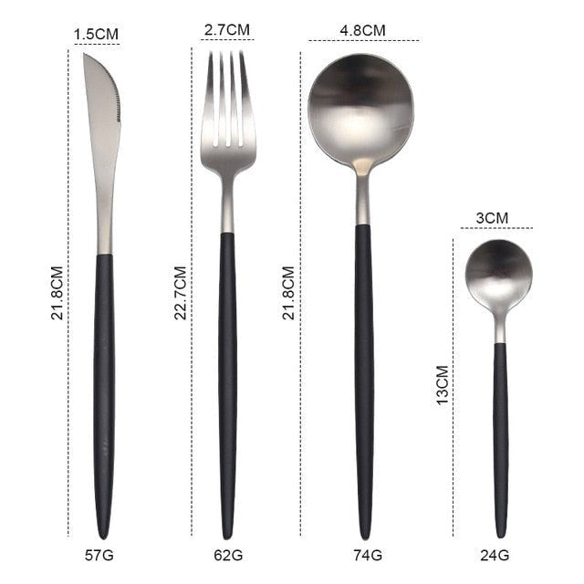 Gold Stainless Steel Cutlery Set image 2