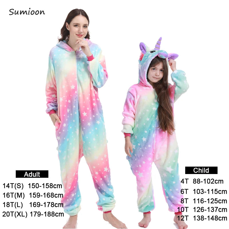 Kigurumi Unicorn Pajamas ‚Äì Kids‚Äô Animal Onesies for Boys & Girls, Warm Winter Homewear image 38