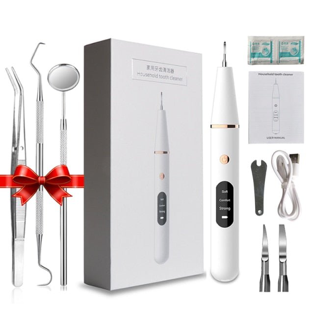 Portable Electric Sonic Dental Calculus Scaler Oral Teeth Tartar Remover Plaque Stains Teeth Whitening with LED image 0