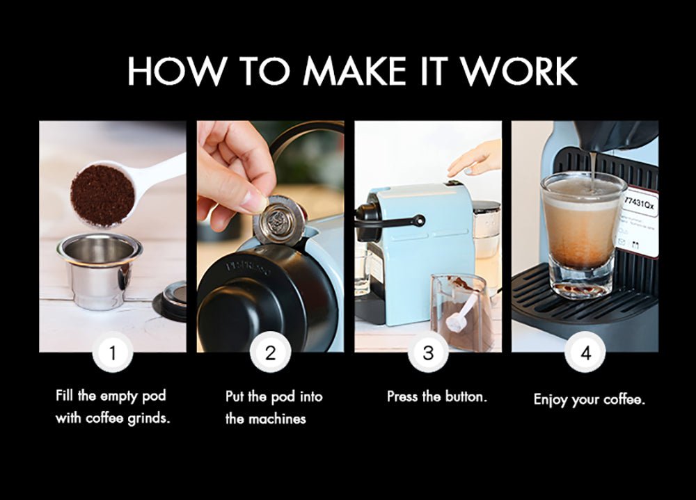 Nespresso Stainless Steel Refillable Coffee Capsule | Coffee Tamper Reusable Coffee Pod image 9