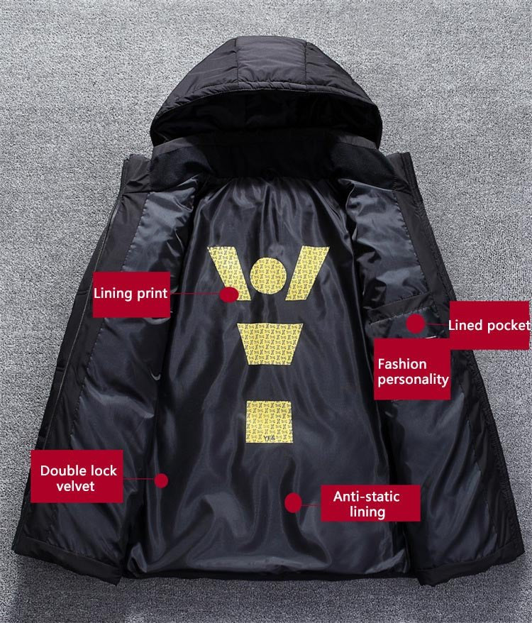 New Winter Jacket | Men High Quality Casual Coat | Hood Thick Warm Waterproof Jacket | Male Winter Parkas Outerwear image 10