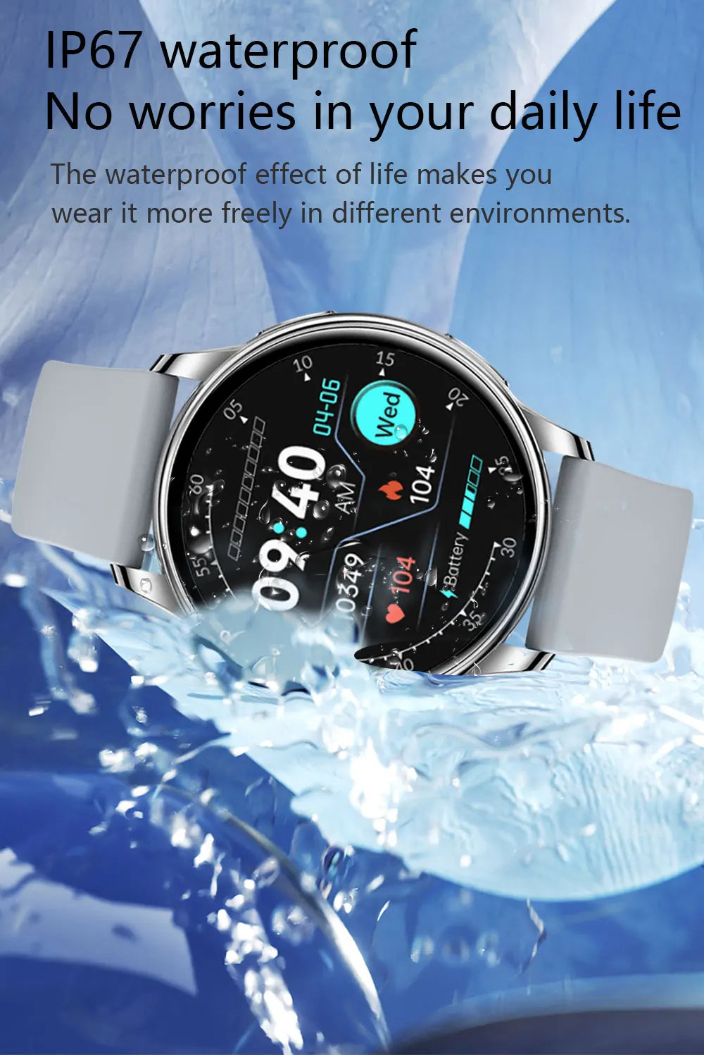 IP68 Bluetooth Call Smart Watch | Women Custom Dial Watches | Men Sport Fitness Tracker Heart Rate Smartwatch For Android IOS image 19