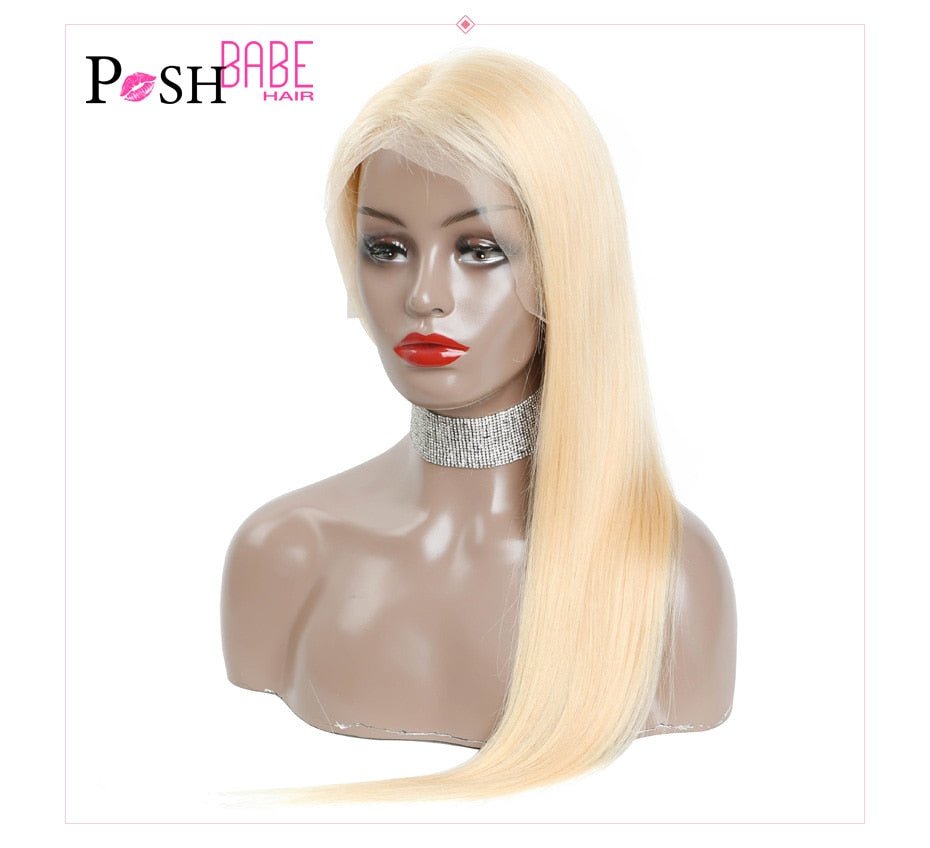 Honey Blonde Color Remy Brazilian Straight Lace Front Human Hair image 2
