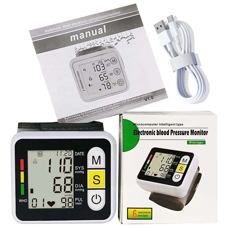 Automatic Digital LCD Wrist Blood Pressure Monitor ‚Äì Tensiometer & Pulsometer for Family Health Diagnostics image 5
