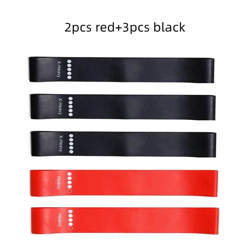 Yoga and Exercise Resistance Bands Set ‚Äì 5 Durable Bands for Strength, Flexibility, and Fitness Training - 5Pcs image