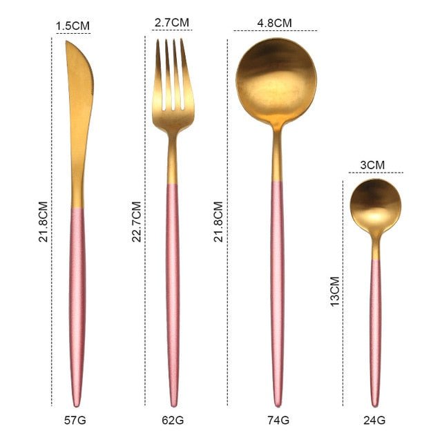 Gold Stainless Steel Cutlery Set image 20