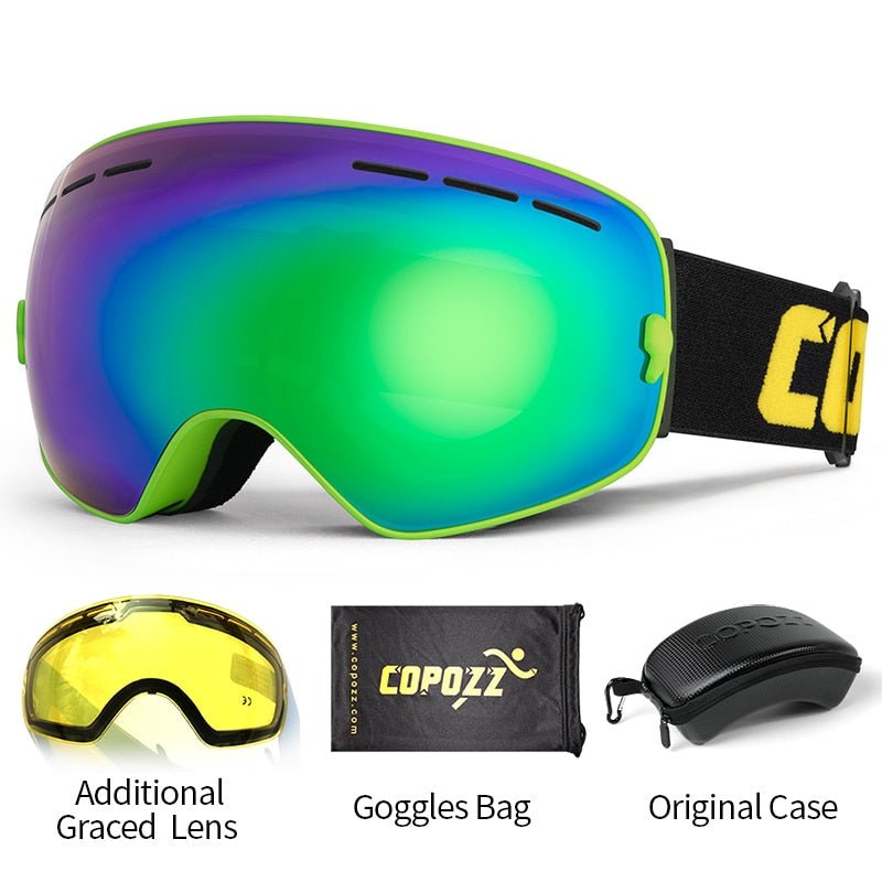 COPOZZ Anti Fog Snowboard Ski Goggles Mask image