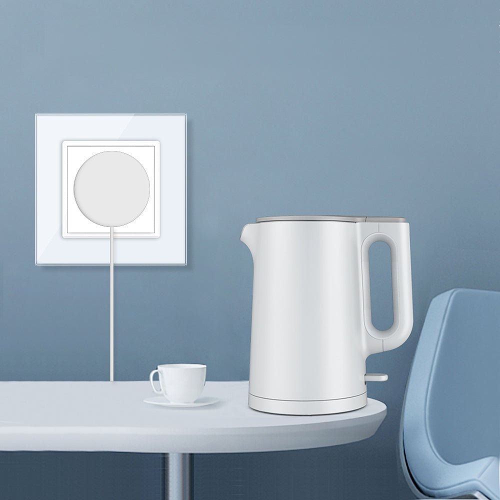 Livolo EU Standard Power Socket, White Crystal Glass Panel, AC 110~250V 16A Wall Power Socket image 31