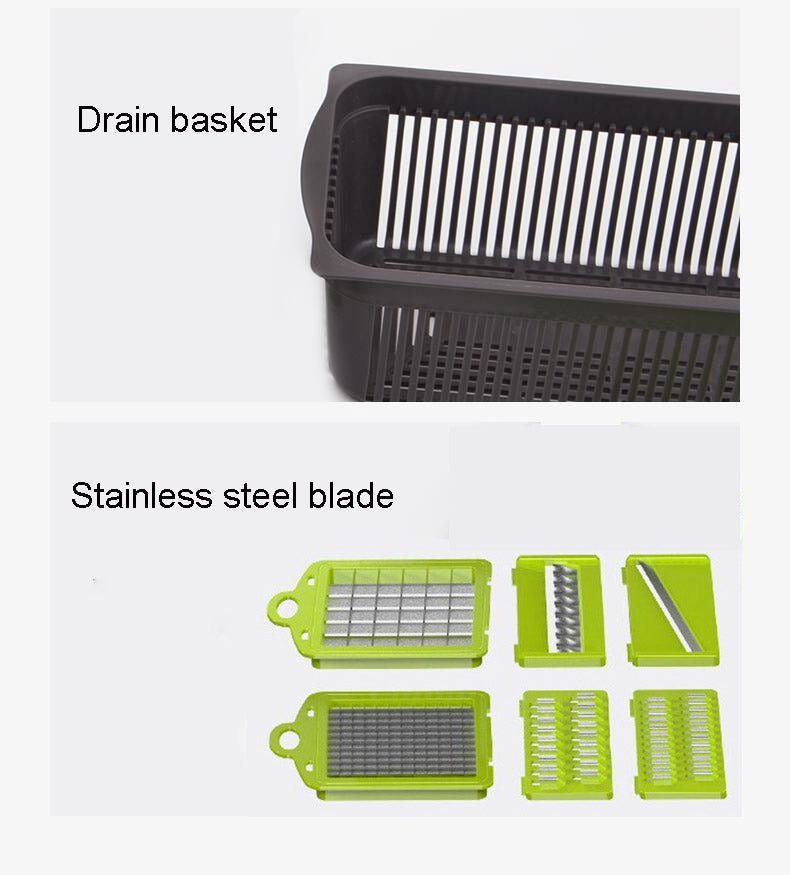 Mandoline Multifunctional Vegetable Fruit Slicer and Grater Kitchen Tool with Drain Basket image 17
