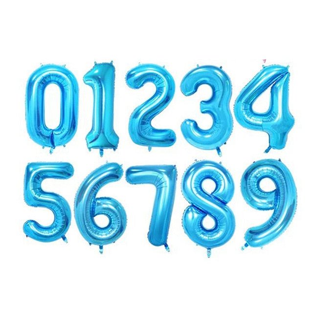 Big Foil Birthday Helium Number Party Decorations Kids Toy Figures Wedding Air Balloons image 25