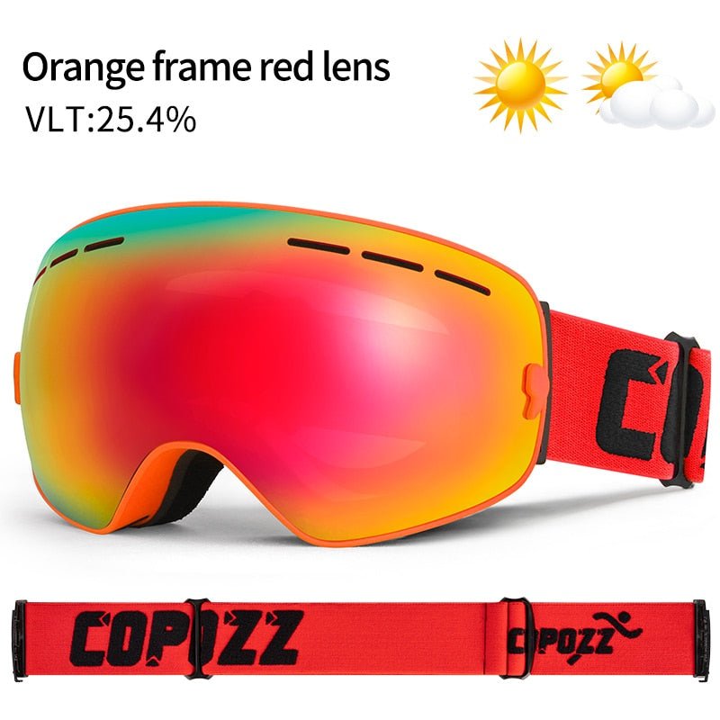 COPOZZ Anti Fog Snowboard Ski Goggles Mask image