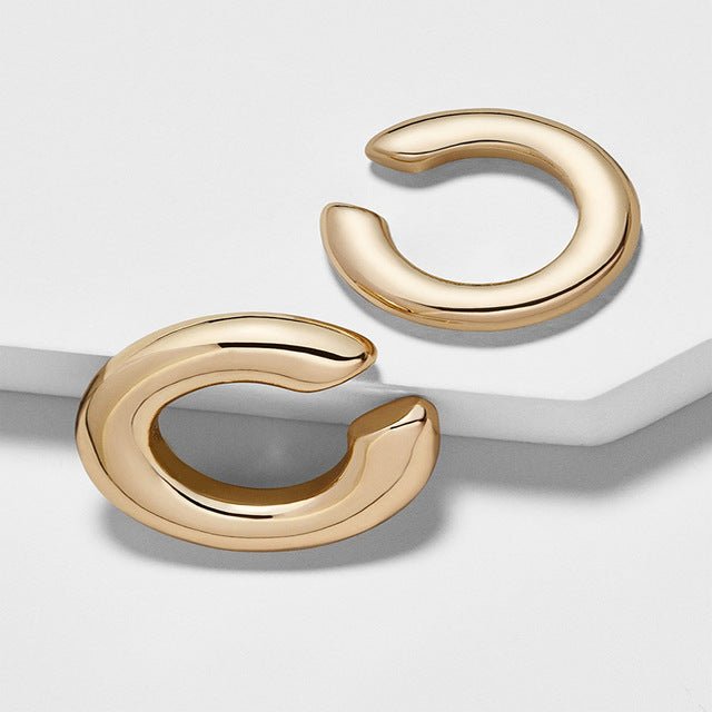 Bohemian Imitation Trendy Small Clip No-Piercing Earrings Cuff For Women and Girls - 2pcs Style 6 image