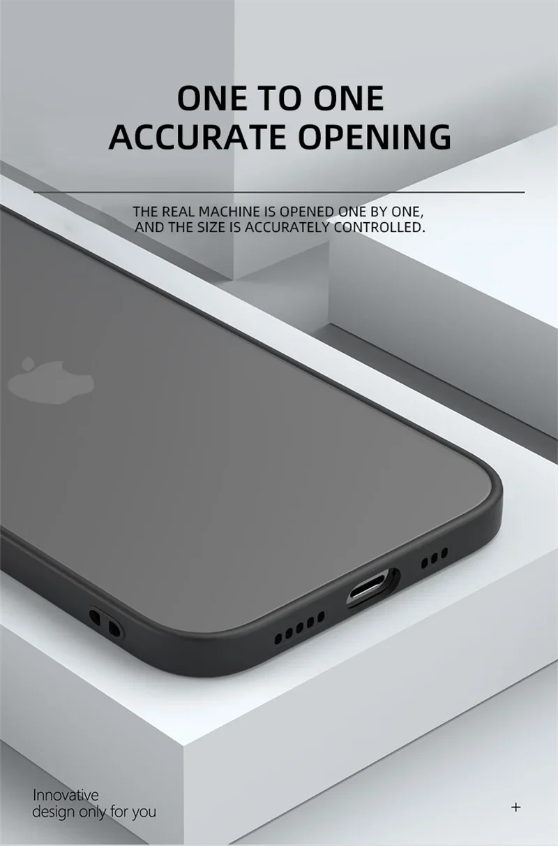 Shockproof Thin Matte Case For iPhone 15 14 13 12 11 Pro Max XR XS X 8 Plus Mini Silicone Bumper Clear Hard PC Protective Cover image 17