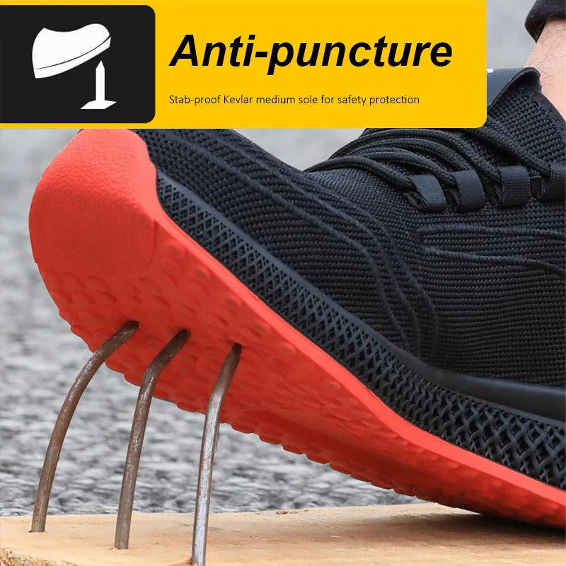 Air Mesh Steel Toe Safety Shoes – Lightweight, Breathable, Puncture-Proof Work Boots image 3