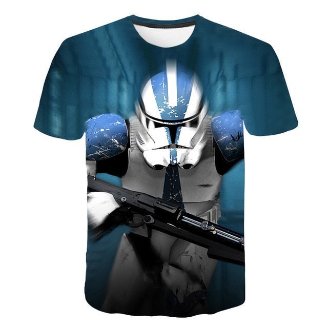 New Novelty 3D Printed Kids Compression Tee-shirt image