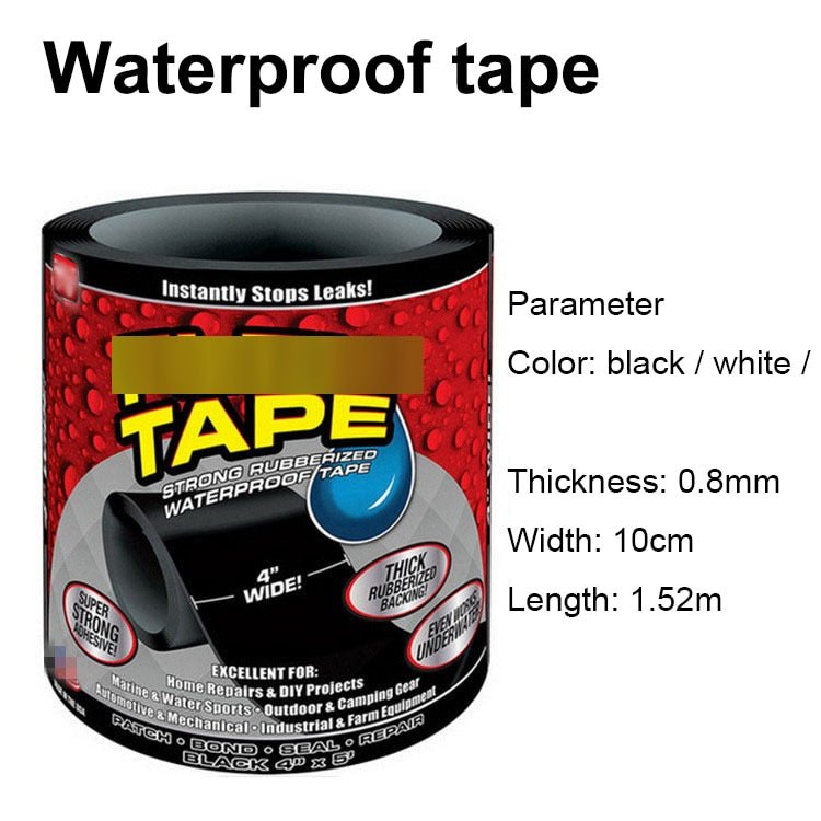 1.52m Adhesive Super Strong Fiber Waterproof Stop Leaks Repair Tape Seal image 15