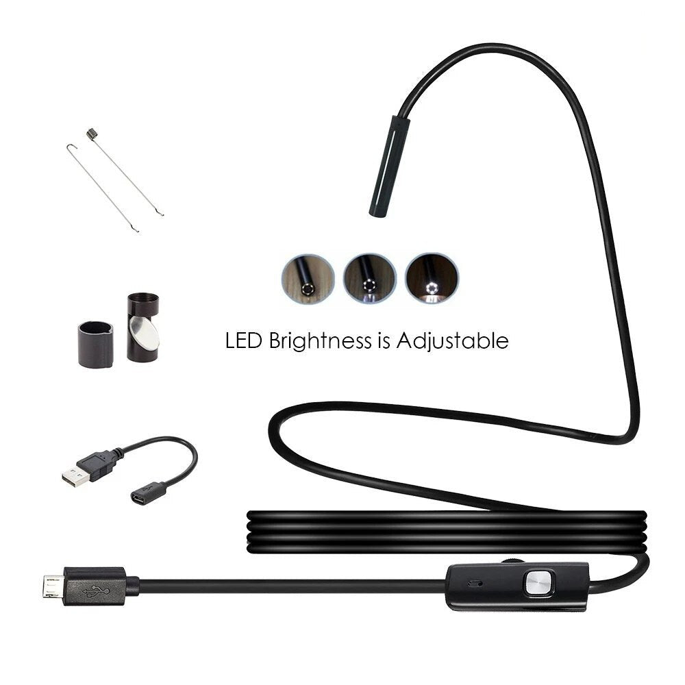 Endoscope USB Android Endoscope Camera Waterproof Inspection Borescope Flexible Camera 5.5mm 7mm for Android PC Notebook 6LED image 22