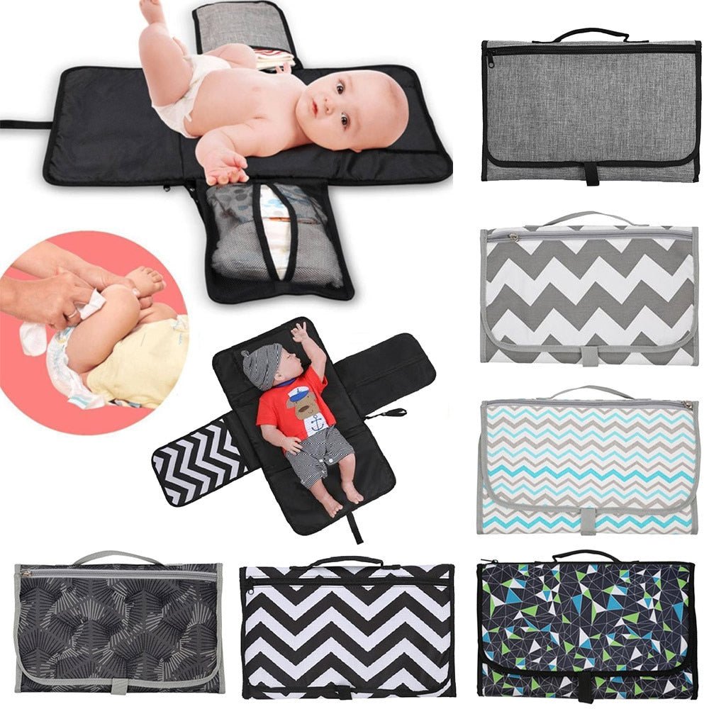 Waterproof Multifunction Portable Travel Baby Folding Diaper Bag - 3 in 1 image 15