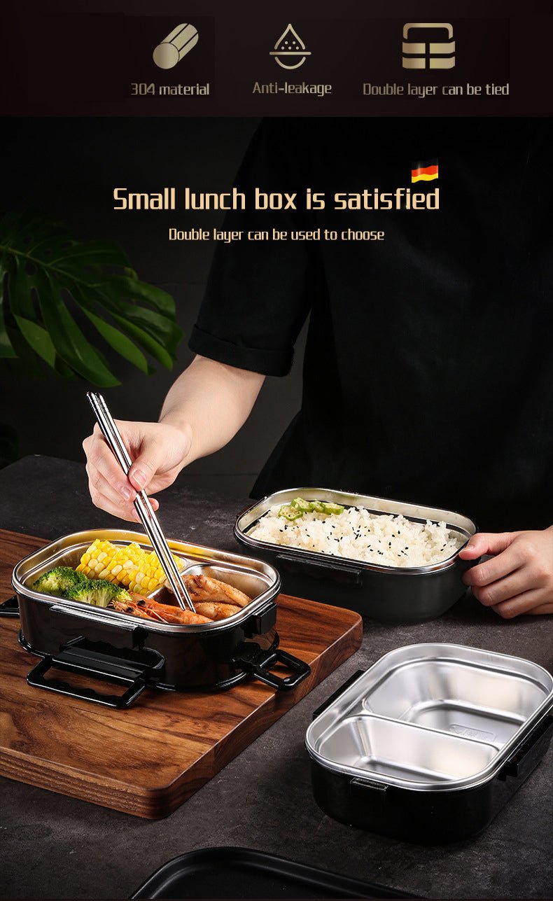 Lunch Box For Men Stainless Steel Bento Box Japanese Style Office Worker Portable Lunchbox Student Style Microwave Tableware image 15