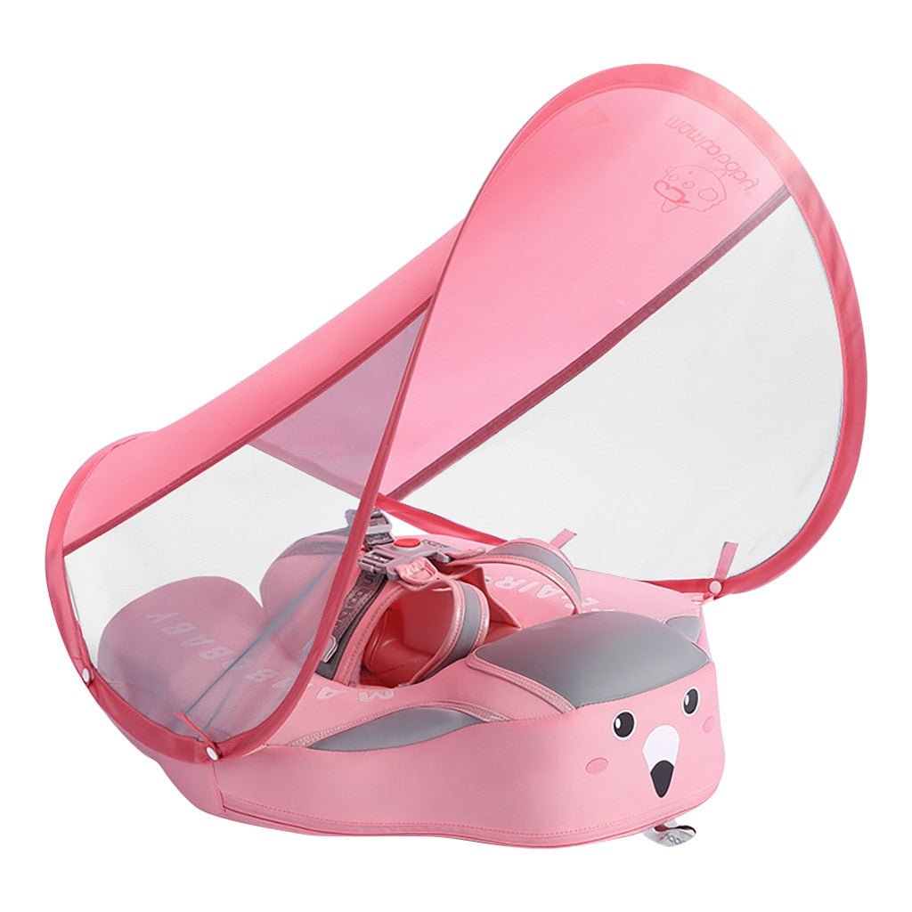 Mambo Baby Non Inflatable Swimming Summer Float Sunshade Ring with Canopy image 2