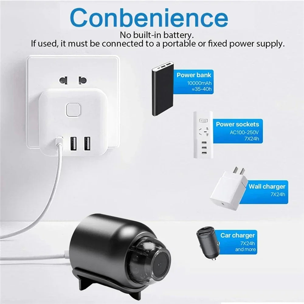 NEW X5 Mini HD 1080P Wireless Wi-Fi Camera ‚Äì Compact, with Cyclic Recording for Home & Outdoor Camping image 6