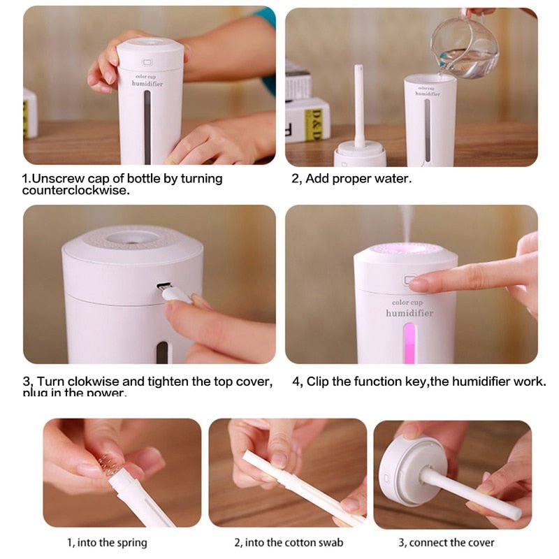 Ultrasonic Air Humidifier & Essential Oil Diffuser with Night Light image 8