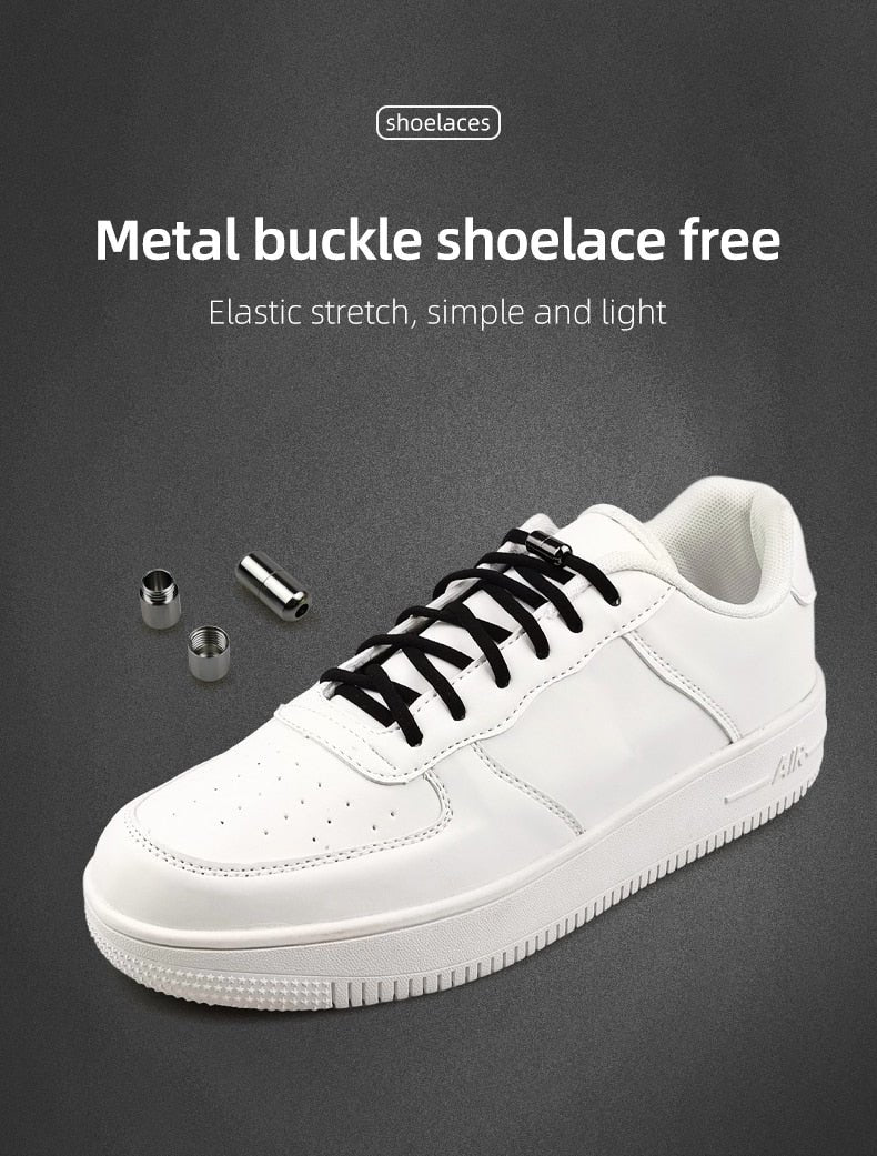 Elastic No Tie Semicircle Metal Lock Shoe Laces For Kids and Adult Sneakers and All Shoes image 10