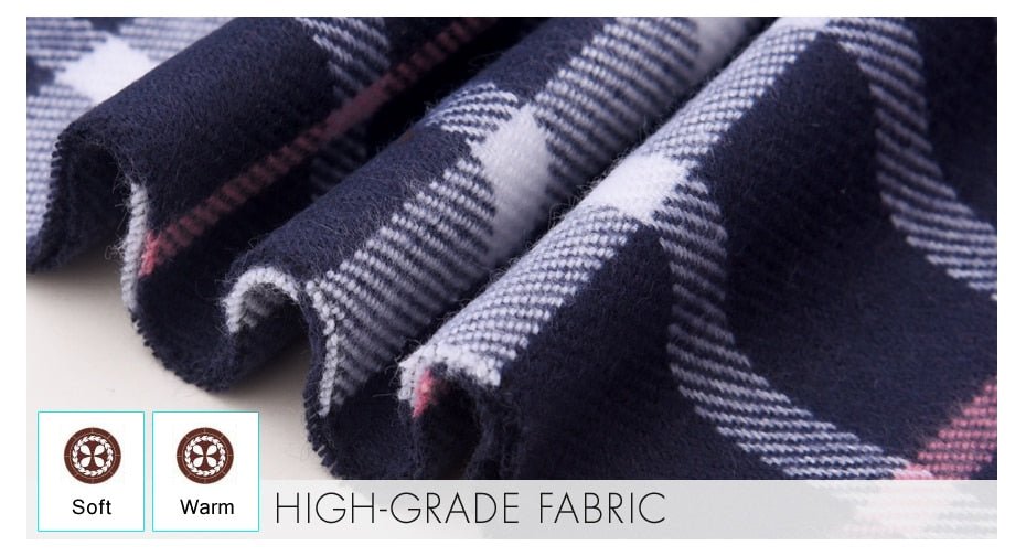 VIANOSI Plaid Winter Scarf for Women | Warm Foulard Solid Scarves | Casual Cashmere Scarfs image 4