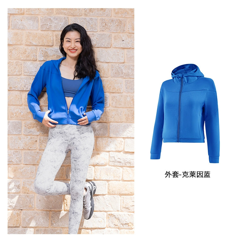 Yoyoplus Slim Fit Loose Long Sleeve Hooded Jacket - Coat Klein blue, S image