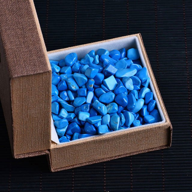 50g Natural Quartz Stones | Crystal mini rock mineral Specimen | Aquarium Stone Home decoration Craft - Turquoise image