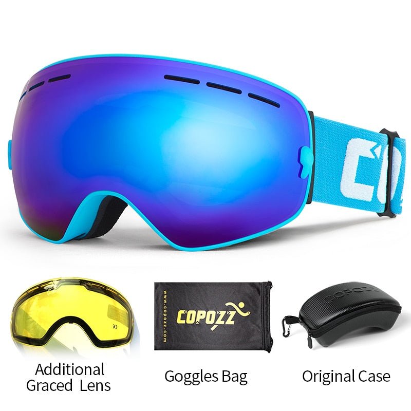 COPOZZ Anti Fog Snowboard Ski Goggles Mask image