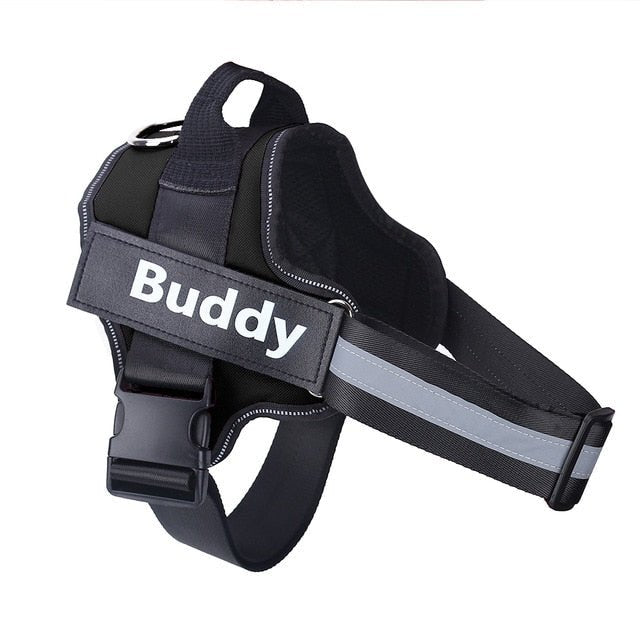 Breathable and Adjustable Reflective Dog Harness - black, M image
