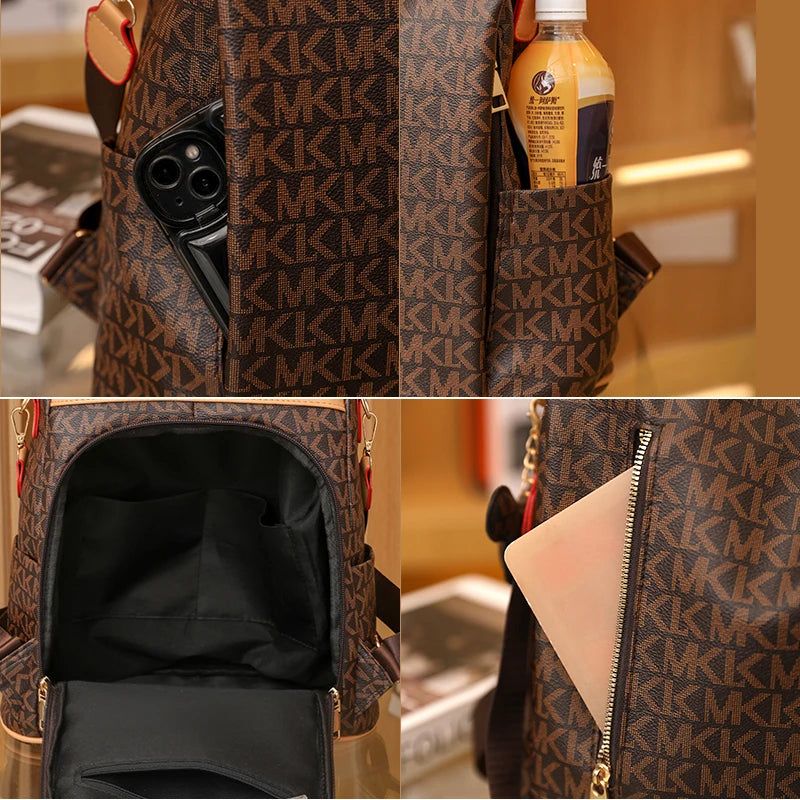 Fashion Backpack For Women PVC Waterproof Shoulder Bag Pack Female Casual Anti-theft Rucksack Shopping Travel Girl School Bags image 4
