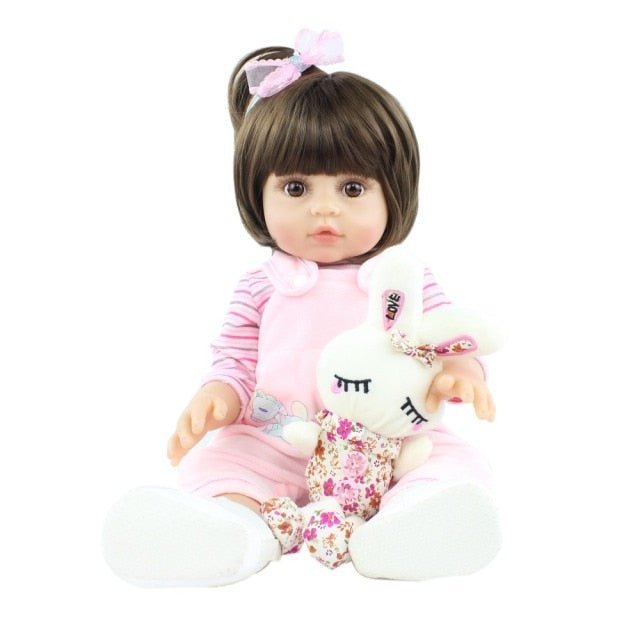 48CM Full Silicone Reborn Lifelike Super Toddler Baby Kid Toy Doll image 41
