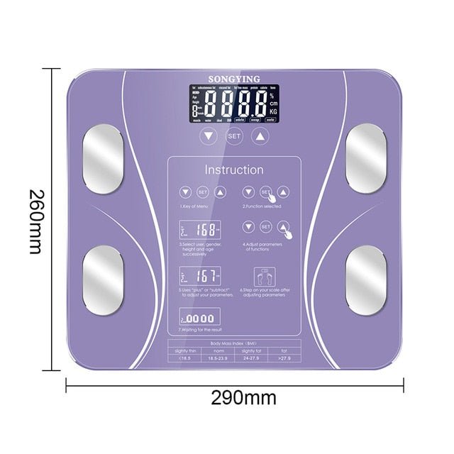 Digital Bathroom Body Fat BMI Weight Scale Bluetooth APP Android or IOS image