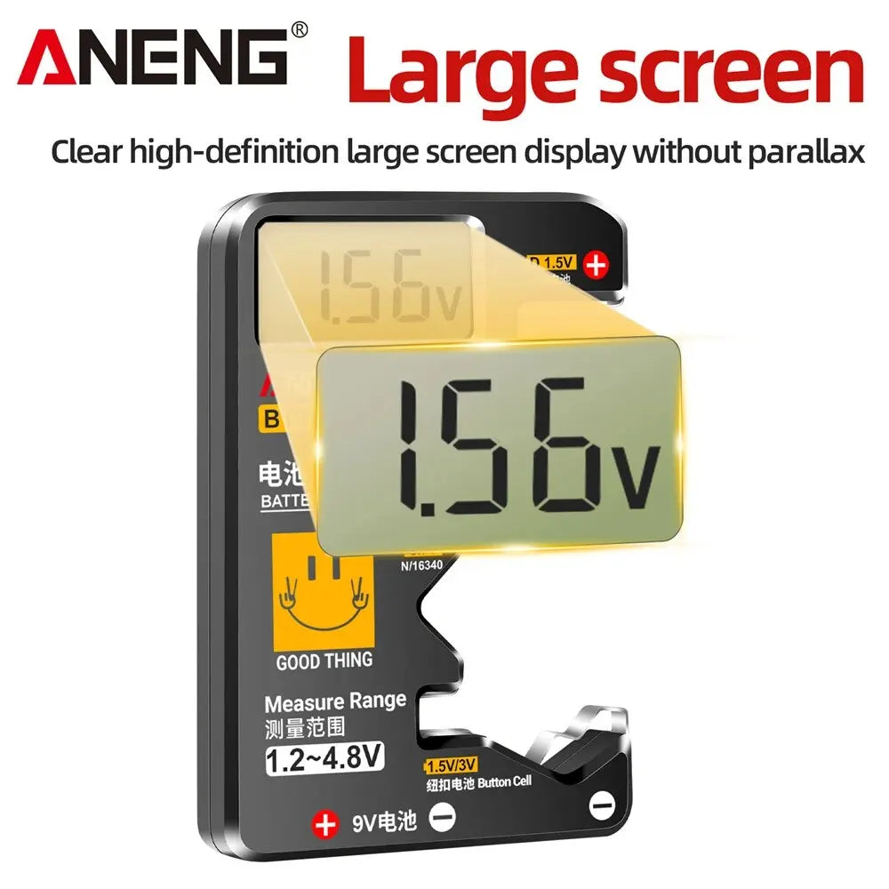 ANENG BT189 Button Cell Battery Tester ‚Äì Universal LCD Display for 9V, AA, AAA, N, D Batteries & Power Bank Detectors image 3