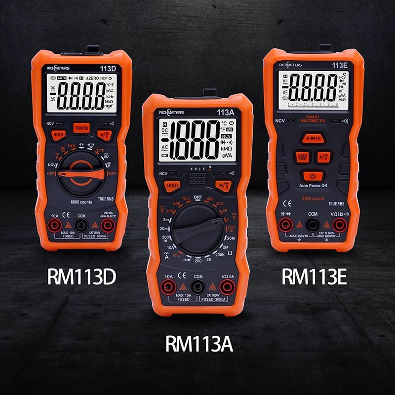 RICHMETERS RM113D NCV Digital Multimeter 6000 counts Auto Ranging AC/DC Voltage meter image 4
