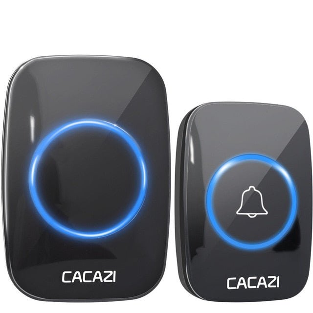 CACAZI Wireless Waterproof Doorbell – 60 Chimes, 110dB Loud, with Remote Control image 1