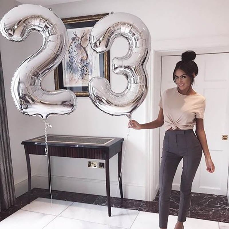 Big Foil Birthday Helium Number Party Decorations Kids Toy Figures Wedding Air Balloons image 29