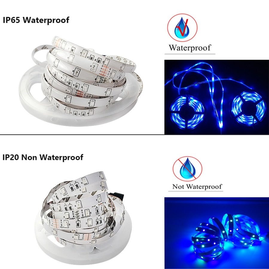 Bluetooth LED Strip RGB Light Tape | Waterproof LED Light Diode Ribbon Flexible with Bluetooth remote image 7