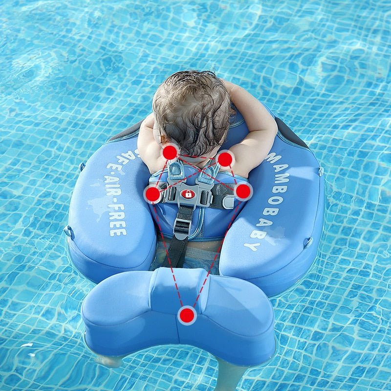Non-Inflatable Baby Smart Swimming Float Ring Trainer with Sunshade image 15