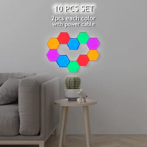 Quantum LED Hexagonal Lamps | Touch Sensitive Modular Wall Decoration Lighting System image 0