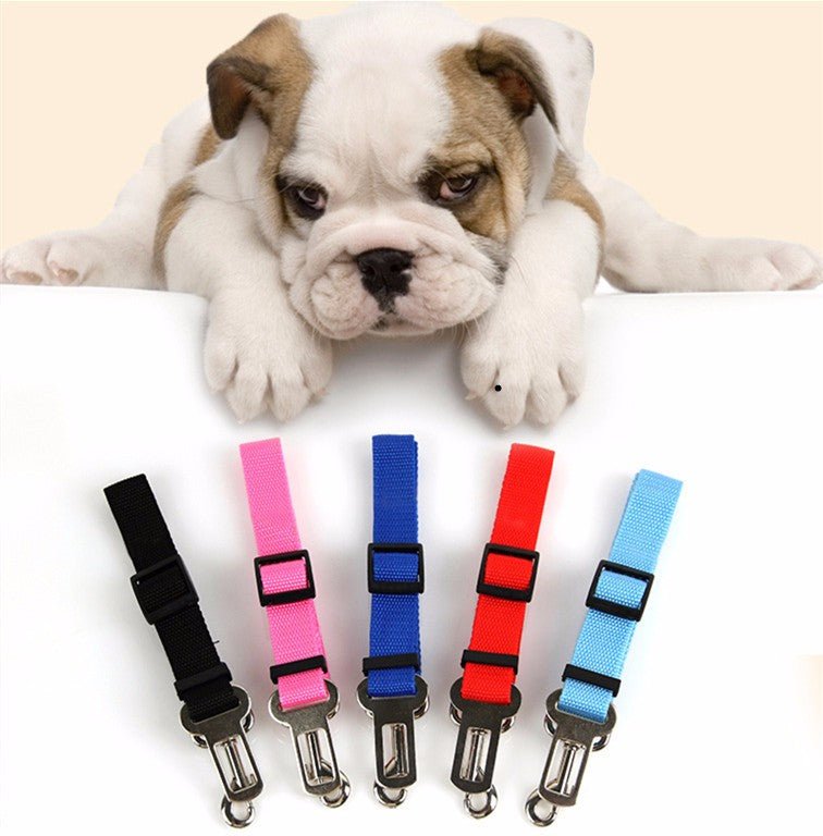 Pet Dog and Cat Car Seat Belt | Adjustable Harness Seatbelt | Lead Leash for Small Medium Dogs Travel Clip image 5