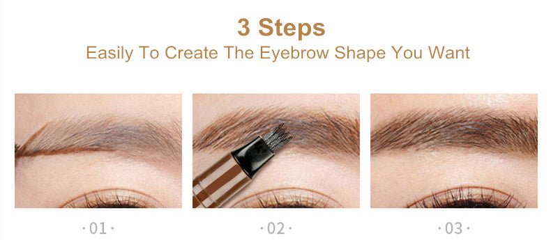 5 Colors Waterproof Eyebrow Tattoo Pencil Cosmetic | Long Lasting Natural Dark Brown Liquid Eye Brow Pencil image 24