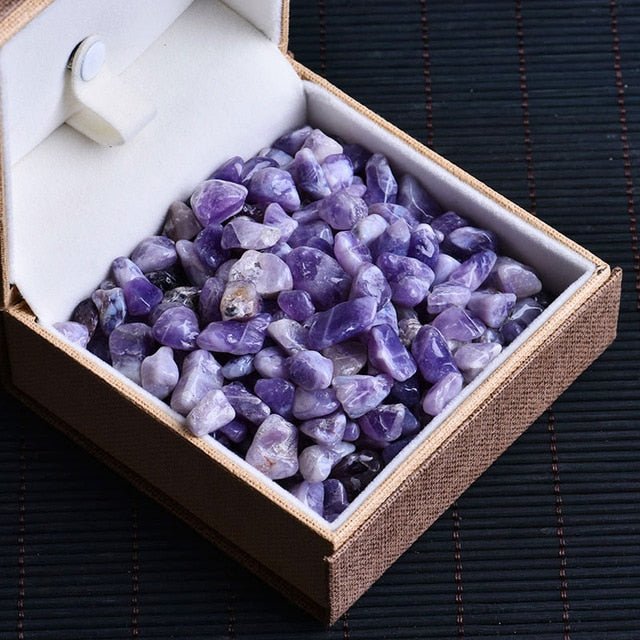 50g Natural Quartz Stones | Crystal mini rock mineral Specimen | Aquarium Stone Home decoration Craft - Amethyst image